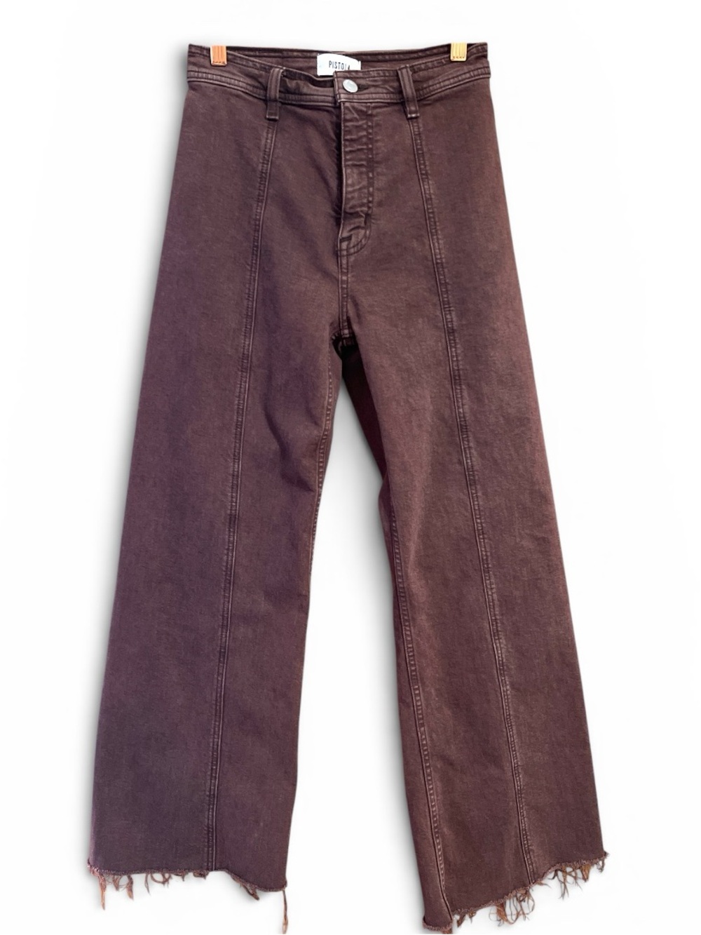 pistola High-Rise Straight Jeans in Dark Brown